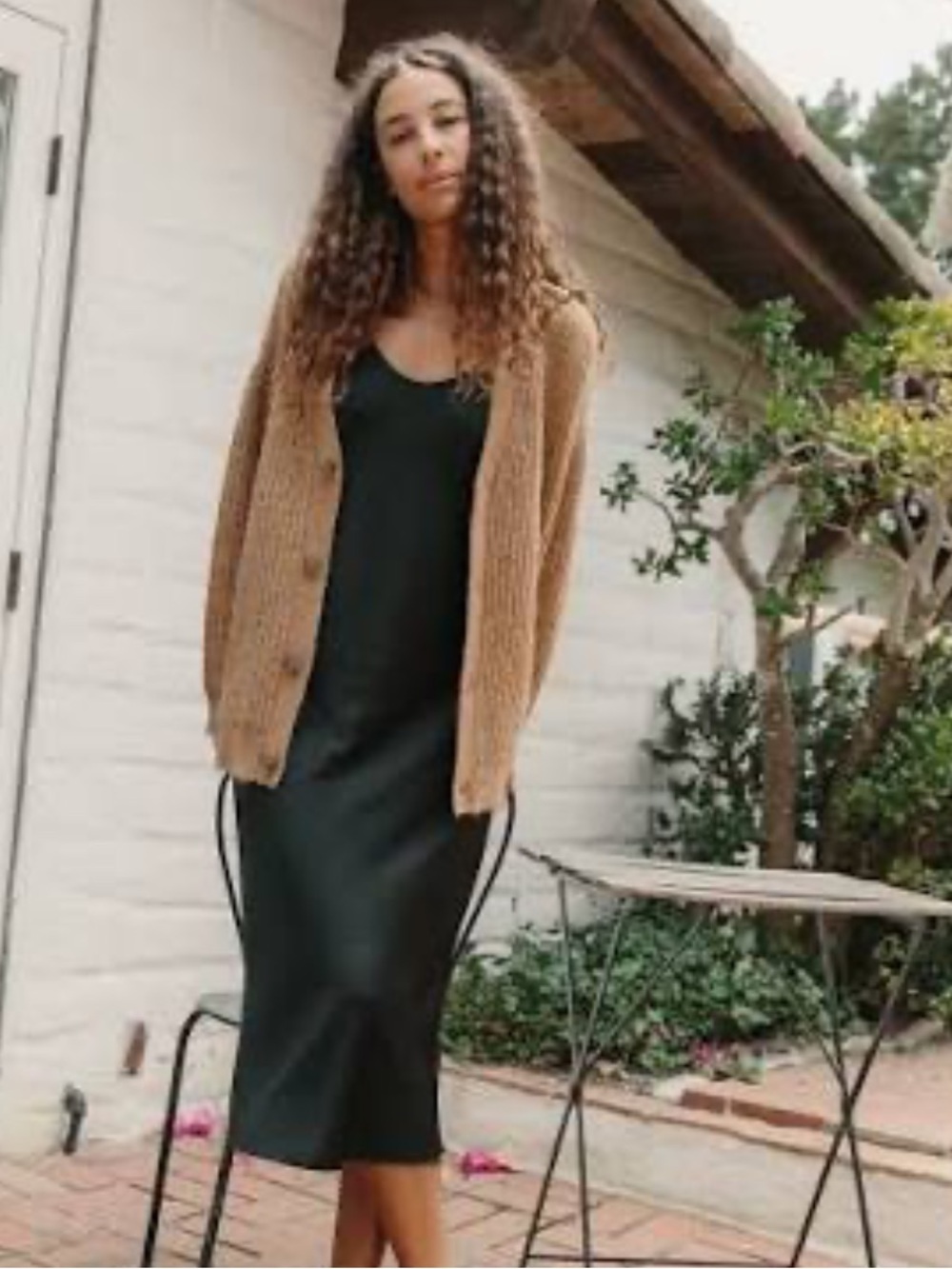 Jenni Kayne Tan Cocoon Cardigan - Chunky Open-Front Knit